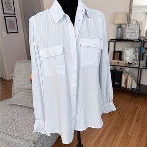 Pale blue Button-Up Blouse